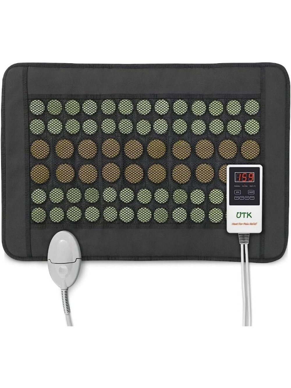 UTK Far Infrared Heating Pad for Back, Natural Jade & Tourmaline, 23.5x16